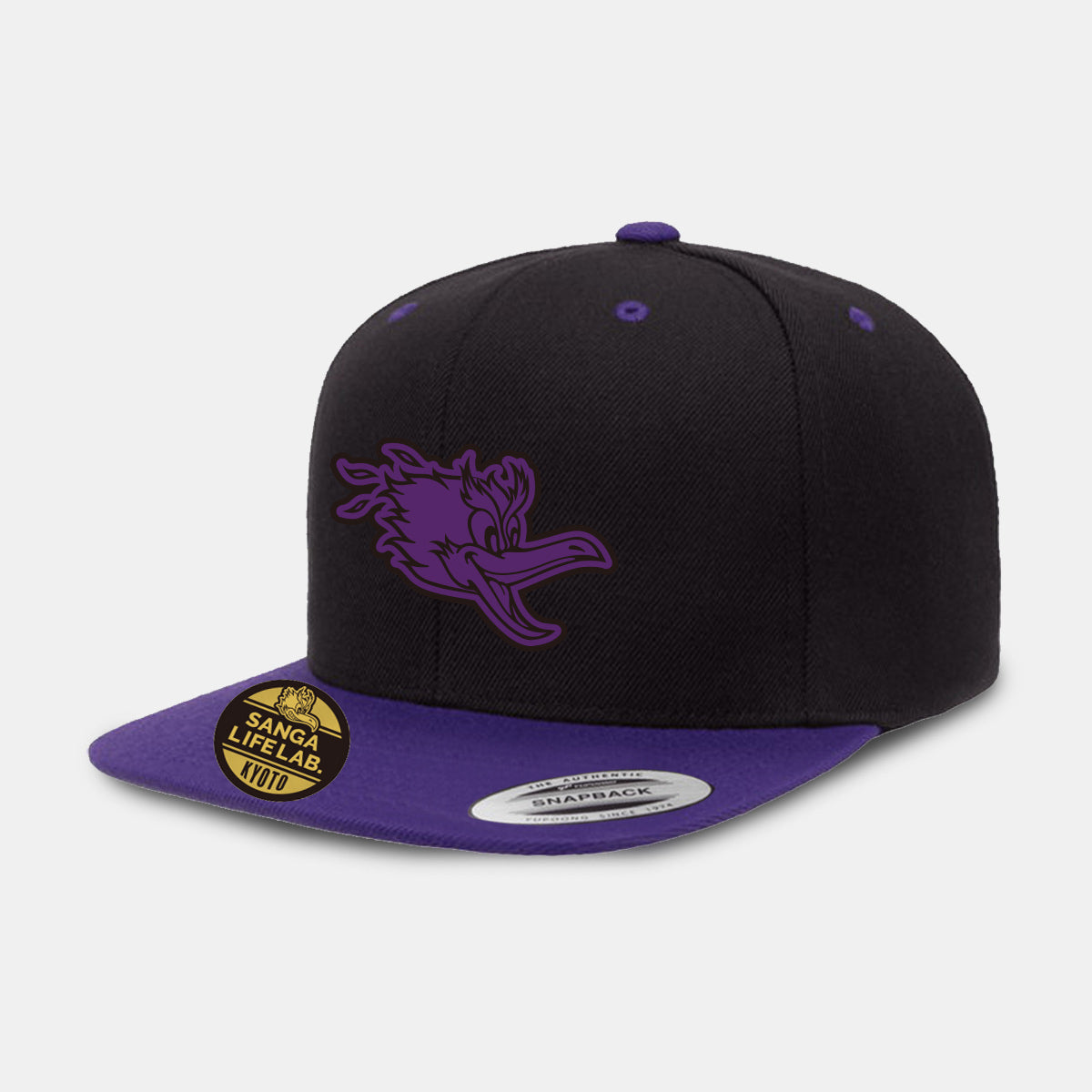 オリジナルシール付きエンブロイダリーフラットキャップ